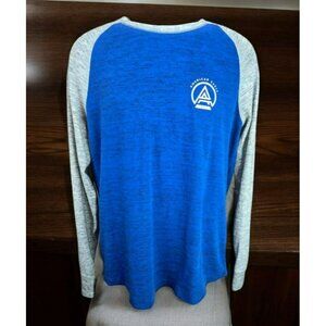 American Eagle Mens Blue Long-Sleeve Raglan T-Shirt Medium